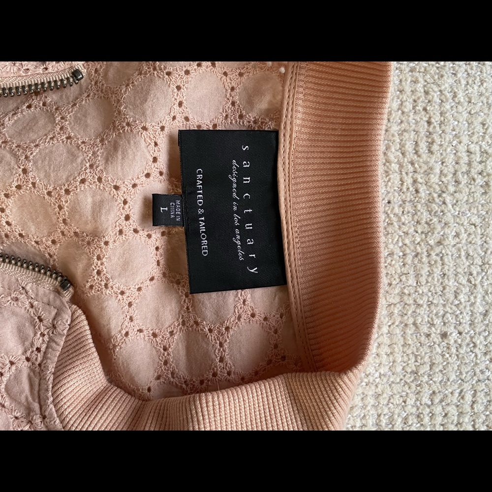 Sanctuary Eyelet Bomber Jacket. Anthropologie. - image 4